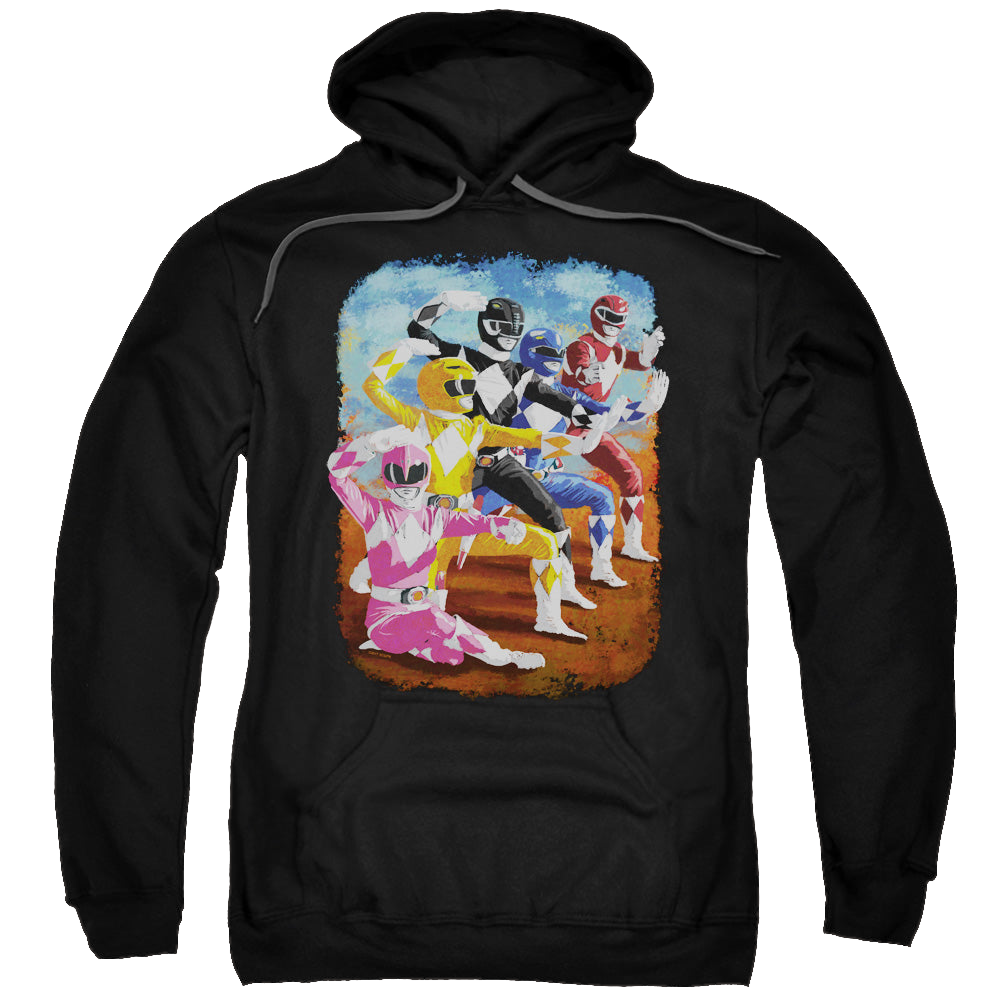 Mighty Morphin Power Rangers Impressionist Rangers - Pullover Hoodie Pullover Hoodie Power Rangers   
