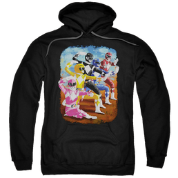 Mighty Morphin Power Rangers Impressionist Rangers - Pullover Hoodie Pullover Hoodie Power Rangers   