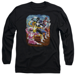 Mighty Morphin Power Rangers Impressionist Rangers - Men's Long Sleeve T-Shirt Men's Long Sleeve T-Shirt Power Rangers   
