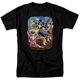 Mighty Morphin Power Rangers Impressionist Rangers - Men's Regular Fit T-Shirt Men's Regular Fit T-Shirt Power Rangers   