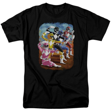 Mighty Morphin Power Rangers Impressionist Rangers - Men's Regular Fit T-Shirt Men's Regular Fit T-Shirt Power Rangers   