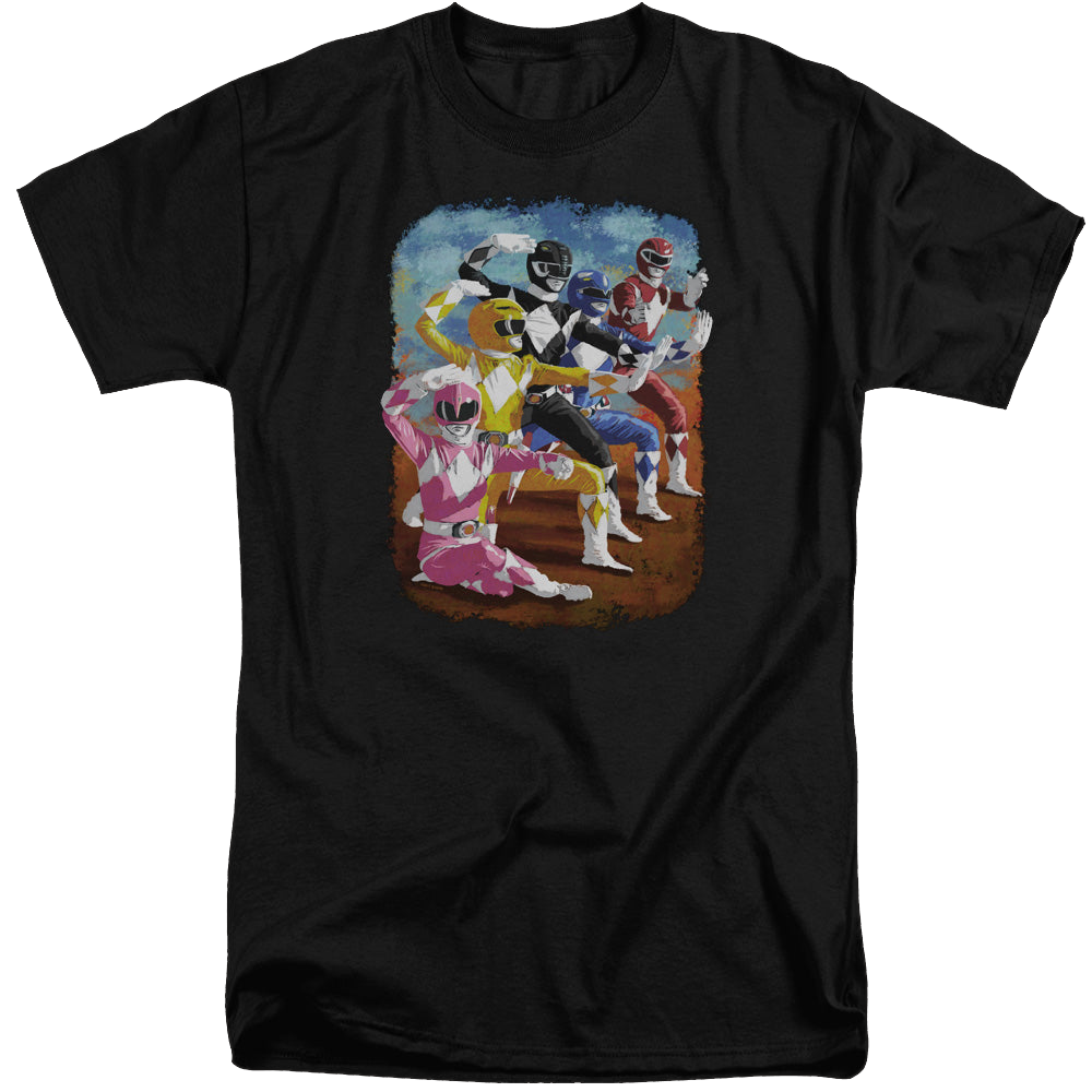 Mighty Morphin Power Rangers Impressionist Rangers - Men's Tall Fit T-Shirt Men's Tall Fit T-Shirt Power Rangers   