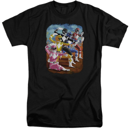 Mighty Morphin Power Rangers Impressionist Rangers - Men's Tall Fit T-Shirt Men's Tall Fit T-Shirt Power Rangers   