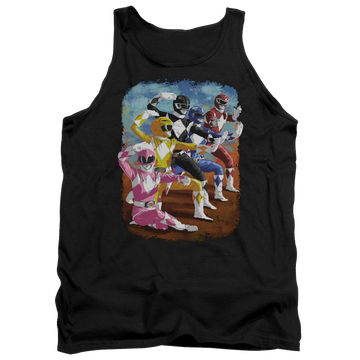 Mighty Morphin Power Rangers Impressionist Rangers - Men's Tank Top Men's Tank Power Rangers   
