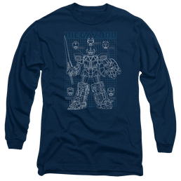 Mighty Morphin Power Rangers Mega Plans - Men's Long Sleeve T-Shirt Men's Long Sleeve T-Shirt Power Rangers   