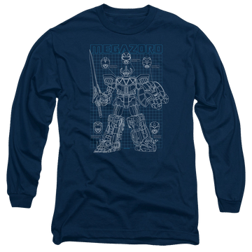 Mighty Morphin Power Rangers Mega Plans - Men's Long Sleeve T-Shirt Men's Long Sleeve T-Shirt Power Rangers   