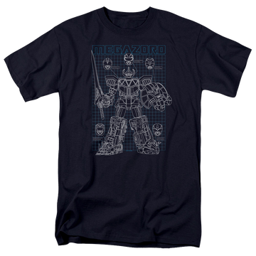 Mighty Morphin Power Rangers Mega Plans - Men's Regular Fit T-Shirt Men's Regular Fit T-Shirt Power Rangers   
