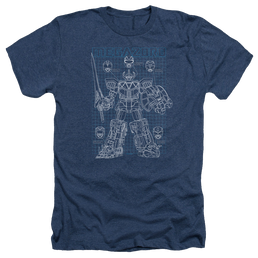 Mighty Morphin Power Rangers Mega Plans - Men's Heather T-Shirt Men's Heather T-Shirt Power Rangers   