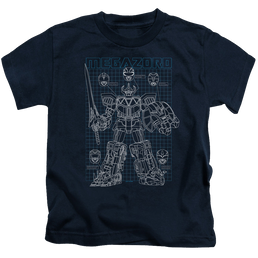 Mighty Morphin Power Rangers Mega Plans - Kid's T-Shirt Kid's T-Shirt (Ages 4-7) Power Rangers   