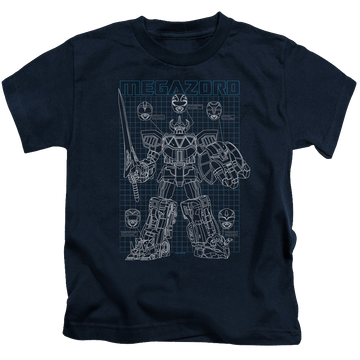 Mighty Morphin Power Rangers Mega Plans - Kid's T-Shirt Kid's T-Shirt (Ages 4-7) Power Rangers   