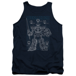 Mighty Morphin Power Rangers Mega Plans - Men's Tank Top Men's Tank Power Rangers   