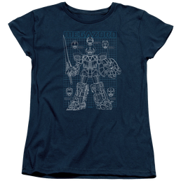 Mighty Morphin Power Rangers Mega Plans - Women's T-Shirt Women's T-Shirt Power Rangers   