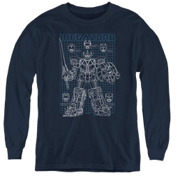 Mighty Morphin Power Rangers Mega Plans - Youth Long Sleeve T-Shirt Youth Long Sleeve T-Shirt Power Rangers   