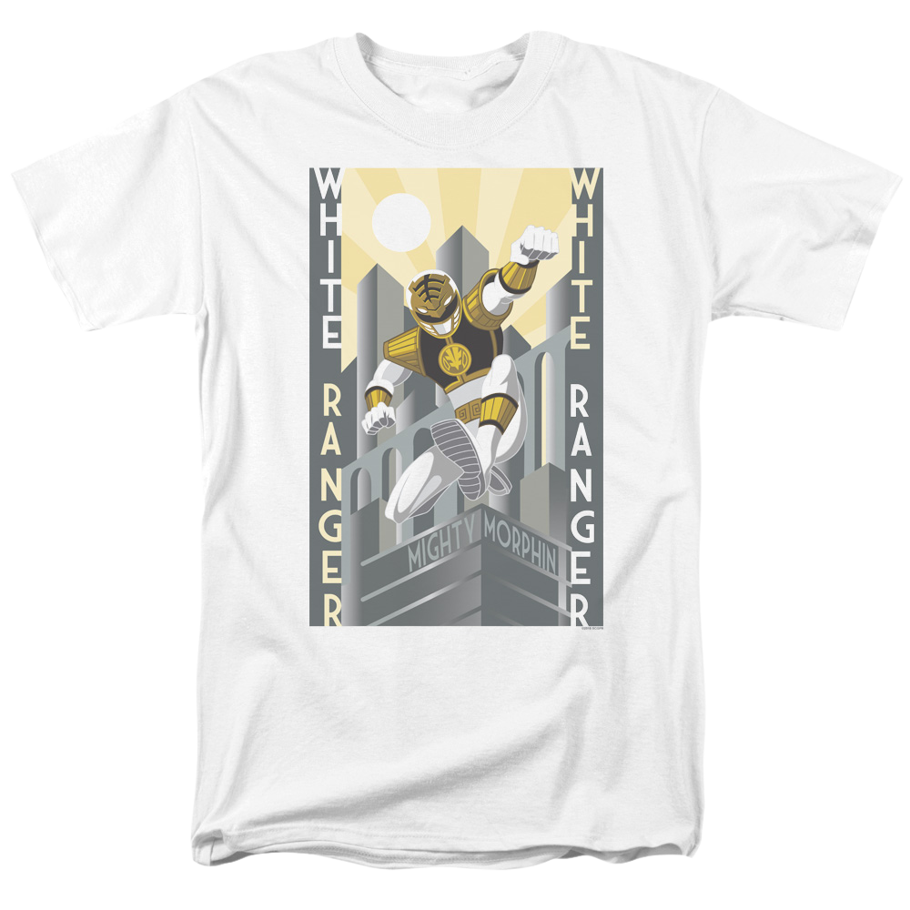 Mighty Morphin Power Rangers White Ranger Duo - Men's Regular Fit T-Shirt Men's Regular Fit T-Shirt Power Rangers   