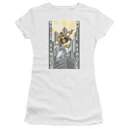 Mighty Morphin Power Rangers White Ranger Duo - Juniors T-Shirt Juniors T-Shirt Power Rangers   