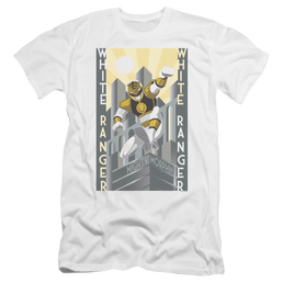 Mighty Morphin Power Rangers White Ranger Duo - Men's Premium Slim Fit T-Shirt Men's Premium Slim Fit T-Shirt Power Rangers   
