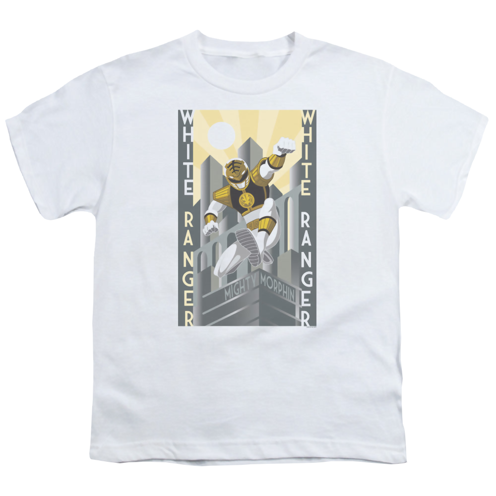 Mighty Morphin Power Rangers White Ranger Duo - Youth T-Shirt Youth T-Shirt (Ages 8-12) Power Rangers   