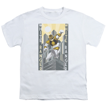 Mighty Morphin Power Rangers White Ranger Duo - Youth T-Shirt Youth T-Shirt (Ages 8-12) Power Rangers   