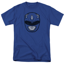 Mighty Morphin Power Rangers Blue Ranger Mask - Men's Regular Fit T-Shirt Men's Regular Fit T-Shirt Power Rangers   