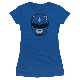 Mighty Morphin Power Rangers Blue Ranger Mask - Juniors T-Shirt Juniors T-Shirt Power Rangers   
