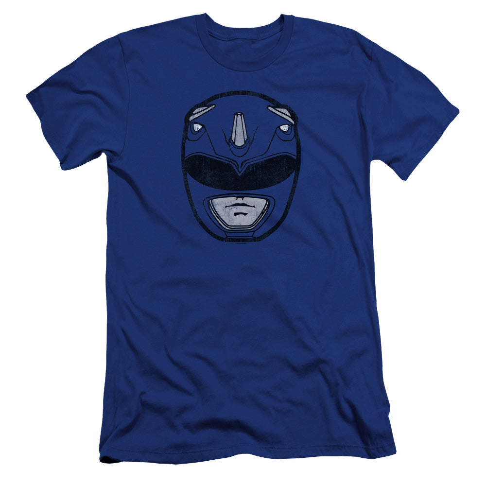 Mighty Morphin Power Rangers Blue Ranger Mask - Men's Premium Slim Fit T-Shirt Men's Premium Slim Fit T-Shirt Power Rangers   