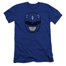 Mighty Morphin Power Rangers Blue Ranger Mask - Men's Premium Slim Fit T-Shirt Men's Premium Slim Fit T-Shirt Power Rangers   