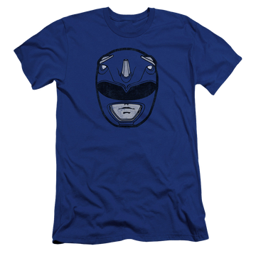 Mighty Morphin Power Rangers Blue Ranger Mask - Men's Premium Slim Fit T-Shirt Men's Premium Slim Fit T-Shirt Power Rangers   