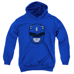 Mighty Morphin Power Rangers Blue Ranger Mask - Youth Hoodie Youth Hoodie (Ages 8-12) Power Rangers   
