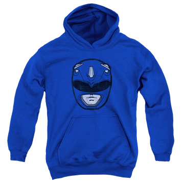 Mighty Morphin Power Rangers Blue Ranger Mask - Youth Hoodie Youth Hoodie (Ages 8-12) Power Rangers   