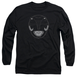 Mighty Morphin Power Rangers Black Ranger Mask - Men's Long Sleeve T-Shirt Men's Long Sleeve T-Shirt Power Rangers   