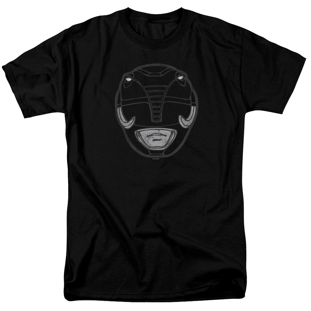 Mighty Morphin Power Rangers Black Ranger Mask - Men's Regular Fit T-Shirt Men's Regular Fit T-Shirt Power Rangers   