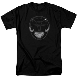 Mighty Morphin Power Rangers Black Ranger Mask - Men's Regular Fit T-Shirt Men's Regular Fit T-Shirt Power Rangers   
