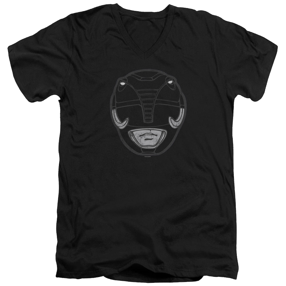 Mighty Morphin Power Rangers Black Ranger Mask - Men's V-Neck T-Shirt Men's V-Neck T-Shirt Power Rangers   