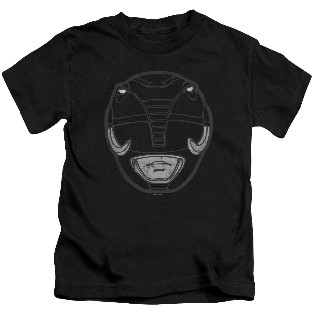 Mighty Morphin Power Rangers Black Ranger Mask - Kid's T-Shirt Kid's T-Shirt (Ages 4-7) Power Rangers   