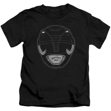 Black kid's t-shirt for ages 4 to 7 with Mighty Morphin Power Rangers Black Ranger Mask graphic