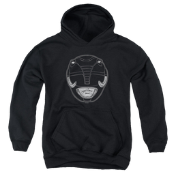 Mighty Morphin Power Rangers Black Ranger Mask - Youth Hoodie Youth Hoodie (Ages 8-12) Power Rangers   