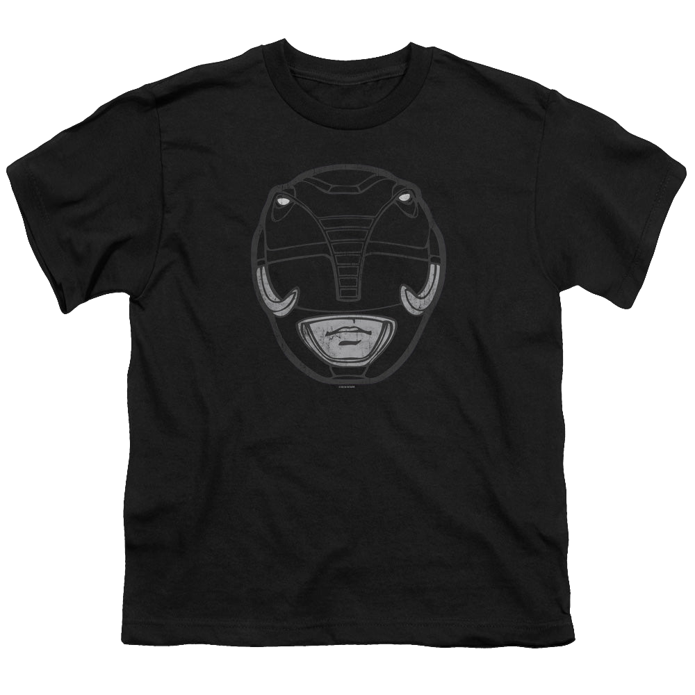 Mighty Morphin Power Rangers Black Ranger Mask - Youth T-Shirt Youth T-Shirt (Ages 8-12) Power Rangers   