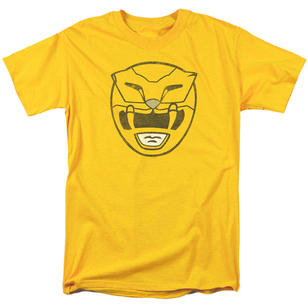 Mighty Morphin Power Rangers Yellow Ranger Mask - Men's Regular Fit T-Shirt Men's Regular Fit T-Shirt Power Rangers   