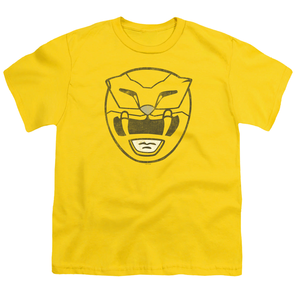 Mighty Morphin Power Rangers Yellow Ranger Mask - Youth T-Shirt Youth T-Shirt (Ages 8-12) Power Rangers   