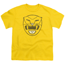 Mighty Morphin Power Rangers Yellow Ranger Mask - Youth T-Shirt Youth T-Shirt (Ages 8-12) Power Rangers   