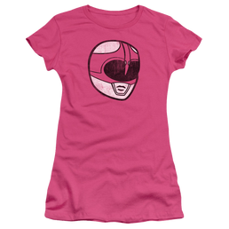 Mighty Morphin Power Rangers Pink Ranger Mask - Juniors T-Shirt Juniors T-Shirt Power Rangers   