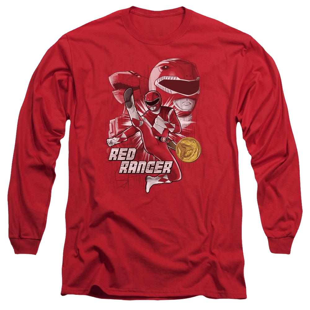 Mighty Morphin Power Rangers Red Ranger - Men's Long Sleeve T-Shirt Men's Long Sleeve T-Shirt Power Rangers   