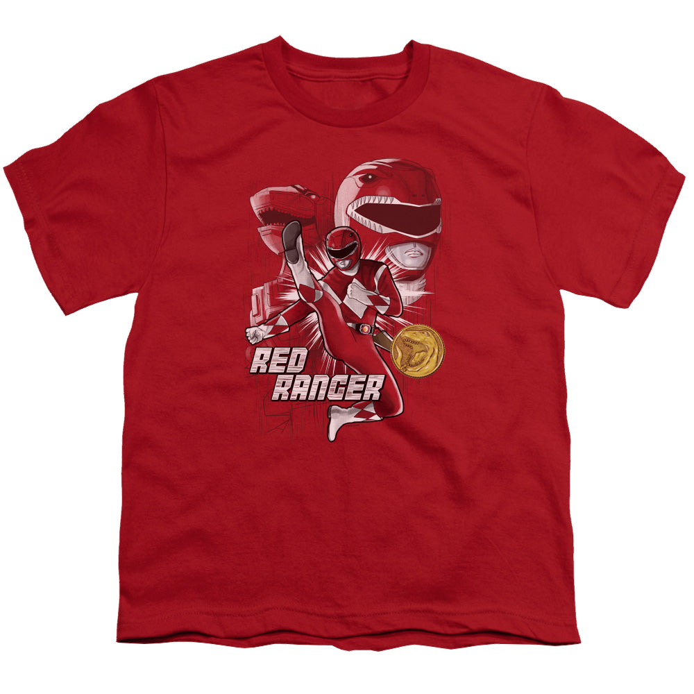 Mighty Morphin Power Rangers Red Ranger - Youth T-Shirt Youth T-Shirt (Ages 8-12) Power Rangers   