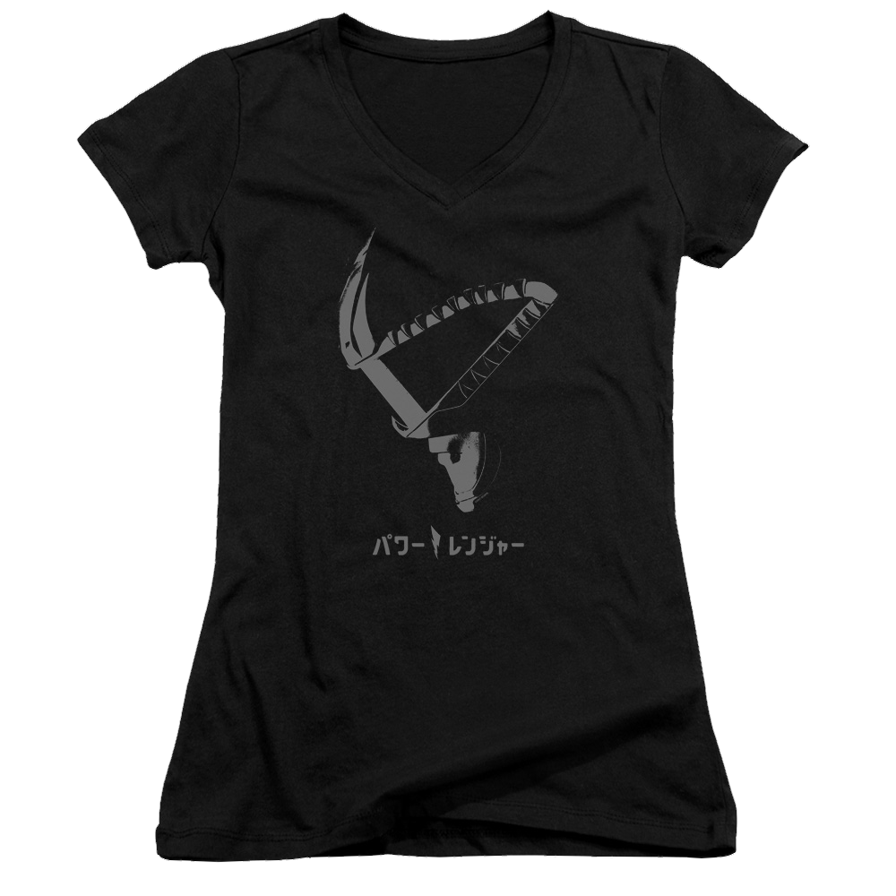 Power Rangers Helmet - Juniors V-Neck T-Shirt Juniors V-Neck T-Shirt Power Rangers   