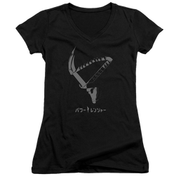 Power Rangers Helmet - Juniors V-Neck T-Shirt Juniors V-Neck T-Shirt Power Rangers   
