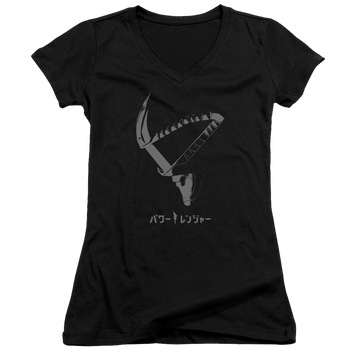 Power Rangers Helmet - Juniors V-Neck T-Shirt Juniors V-Neck T-Shirt Power Rangers   