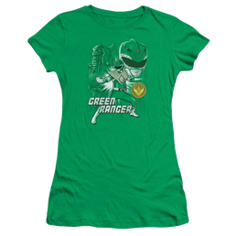 Mighty Morphin Power Rangers Green Ranger - Juniors T-Shirt Juniors T-Shirt Power Rangers   