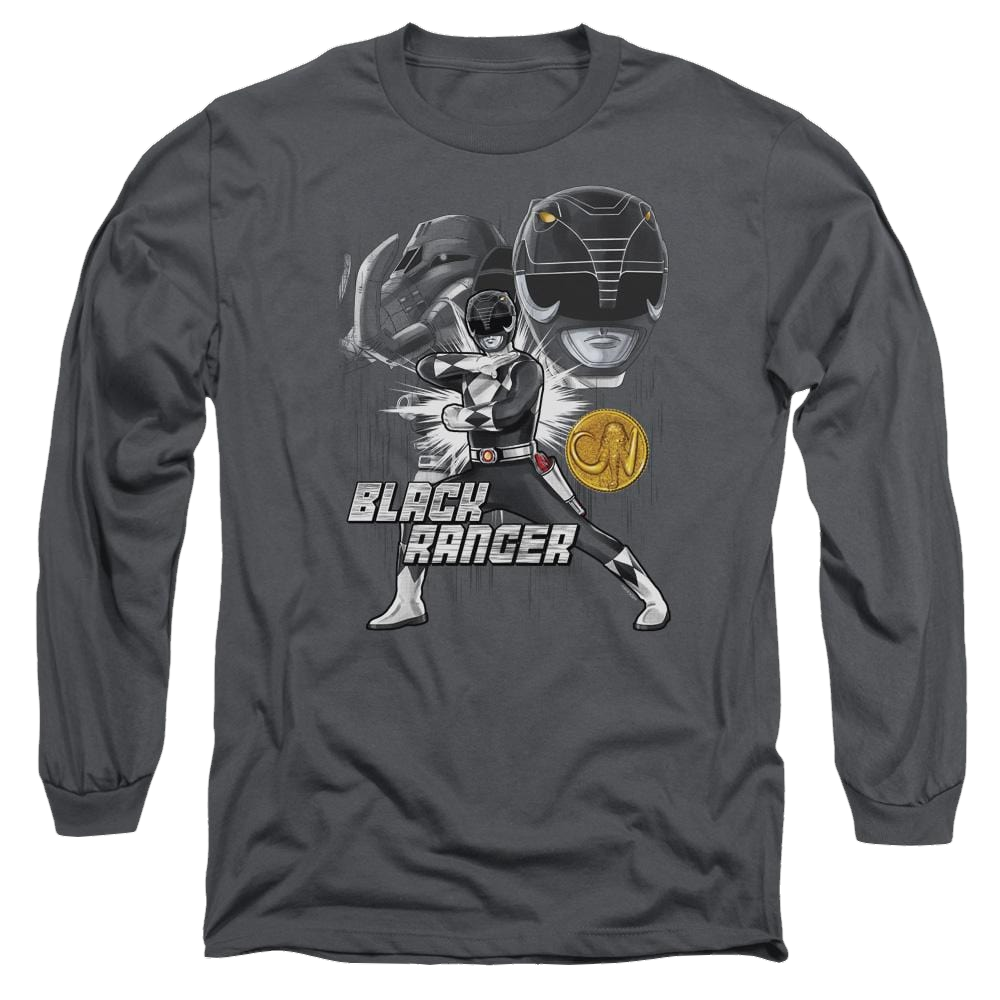 Mighty Morphin Power Rangers Black Ranger - Men's Long Sleeve T-Shirt Men's Long Sleeve T-Shirt Power Rangers   