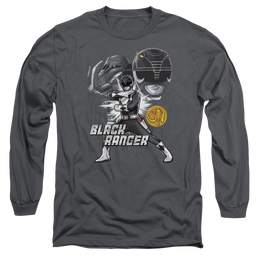 Mighty Morphin Power Rangers Black Ranger - Men's Long Sleeve T-Shirt Men's Long Sleeve T-Shirt Power Rangers   