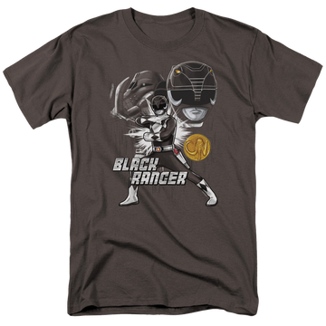 Mighty Morphin Power Rangers Black Ranger - Men's Regular Fit T-Shirt Men's Regular Fit T-Shirt Power Rangers   